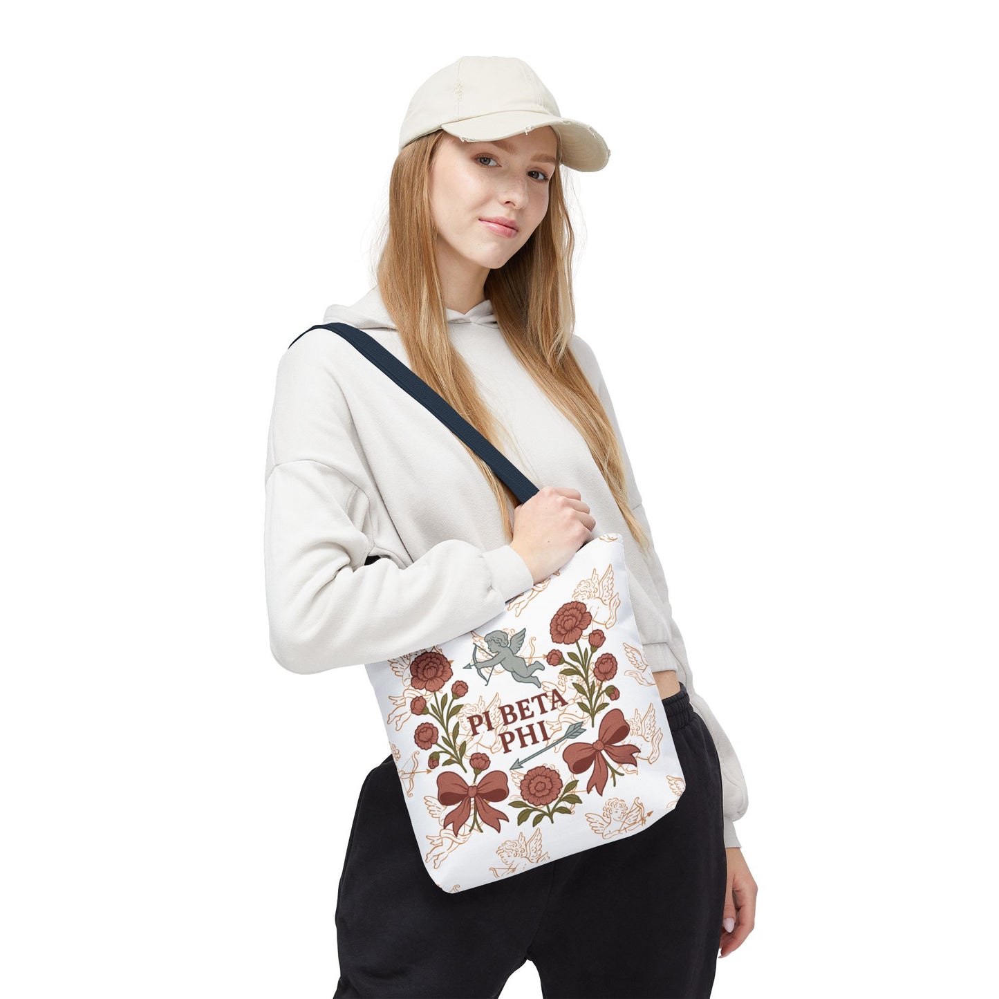 Floral Pi Phi Sorority Tote Bag