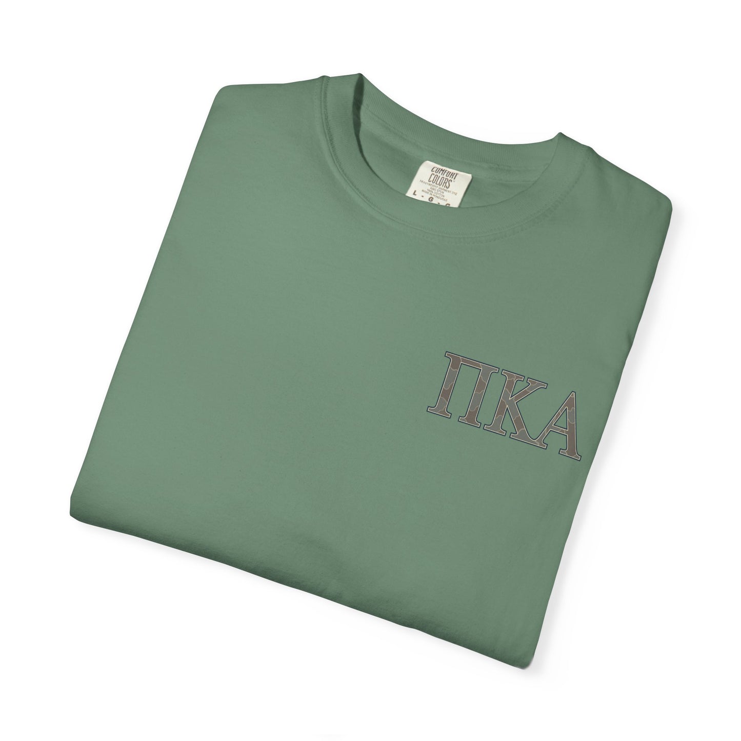 PiKappaAlpha Camouflage T-Shirt | Unisex Garment-Dyed Tee | Casual Wear, Greek Life Apparel, College Gifts, Brotherhood Shirt, Event [...]