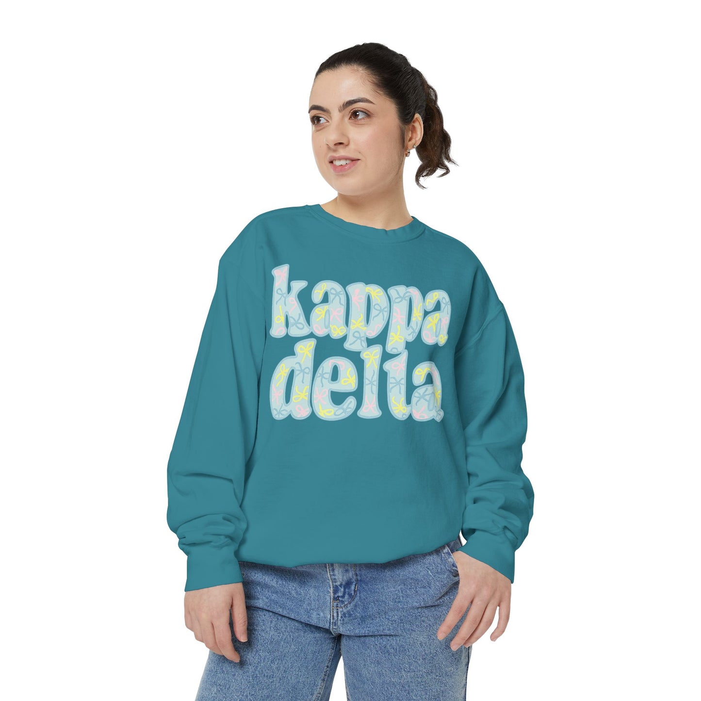 Sorority Sisters Cozy Sweatshirt - KaDelta Unisex Garment-Dyed