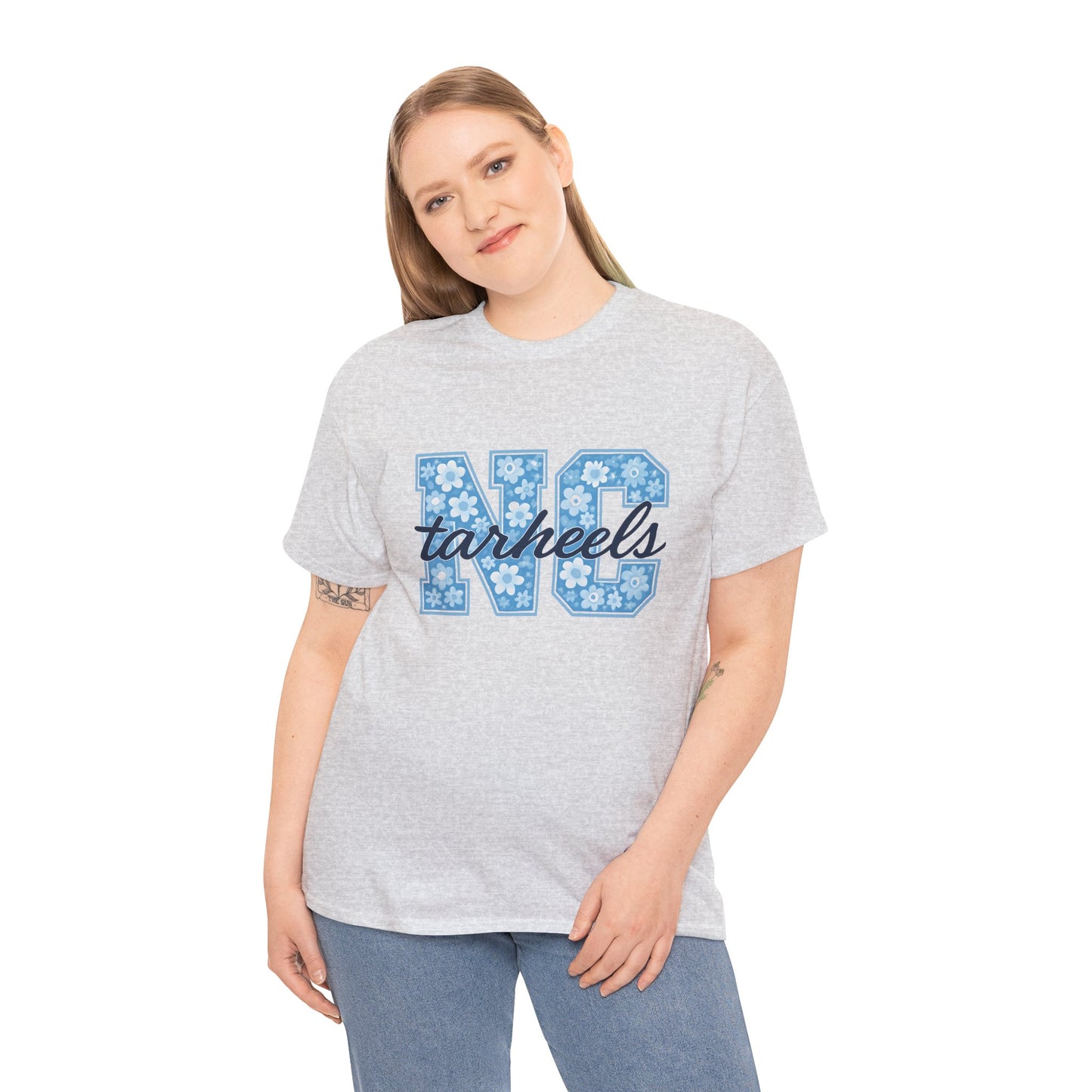 North Carolina Tarheels Unisex Heavy Cotton Tee, College Spirit Wear, Men's and Women's Casual T-Shirt, School Pride Apparel, Gift for Fans