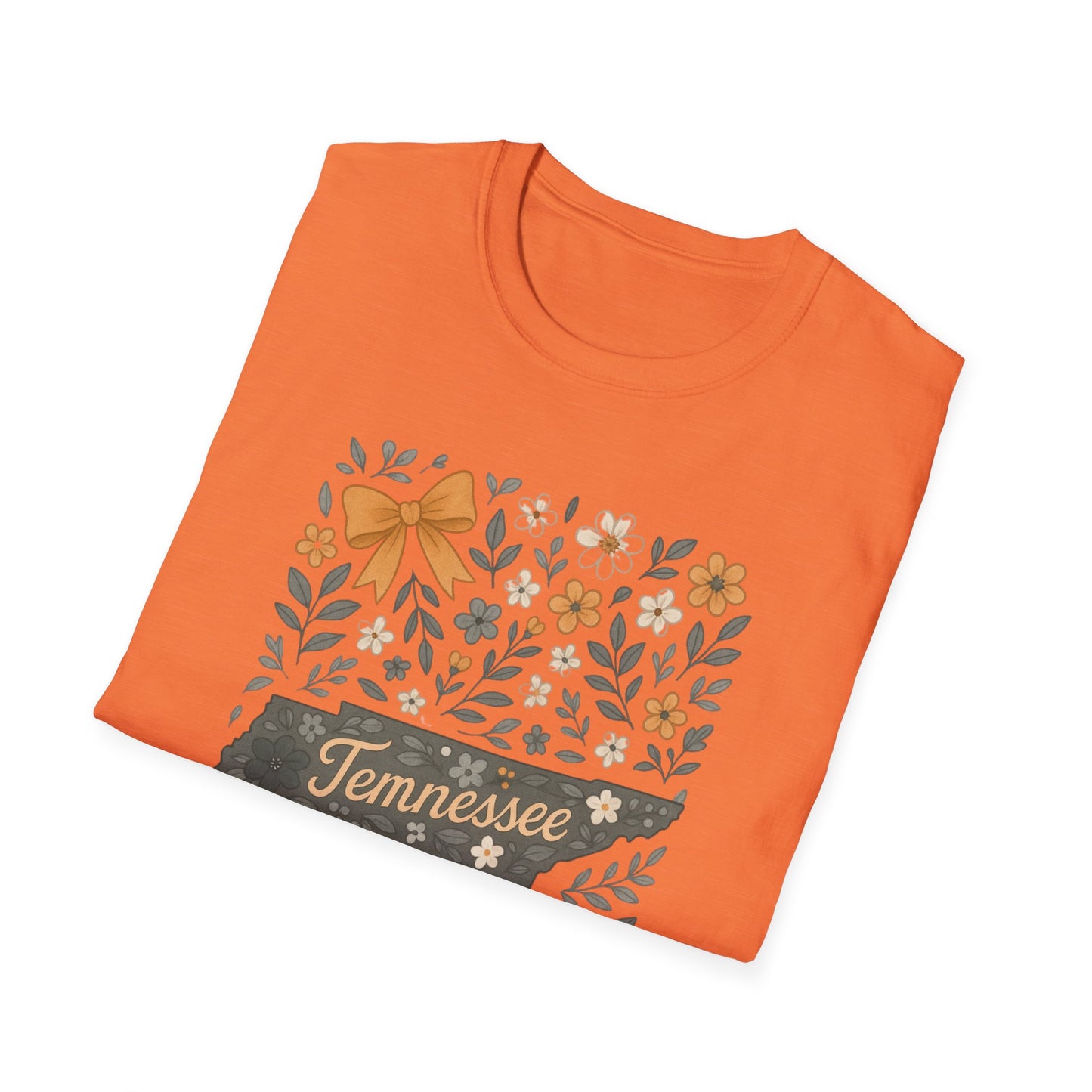 Tennessee Floral T-Shirt, Casual Wear, Gift for Her, Souvenir, Nature Lover Apparel, Spring Outfit
