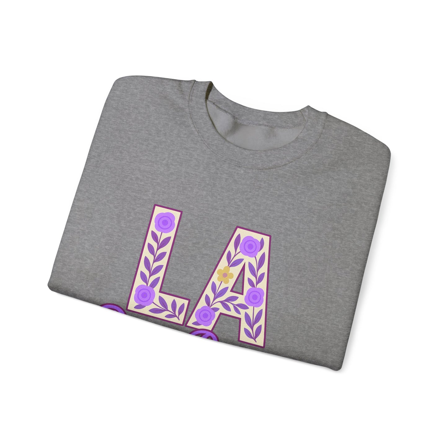 LA Baton Rouge Floral Sweatshirt, Cozy Crewneck for Fall, Gift for Friends, Casual Outing, Southern Style Apparel