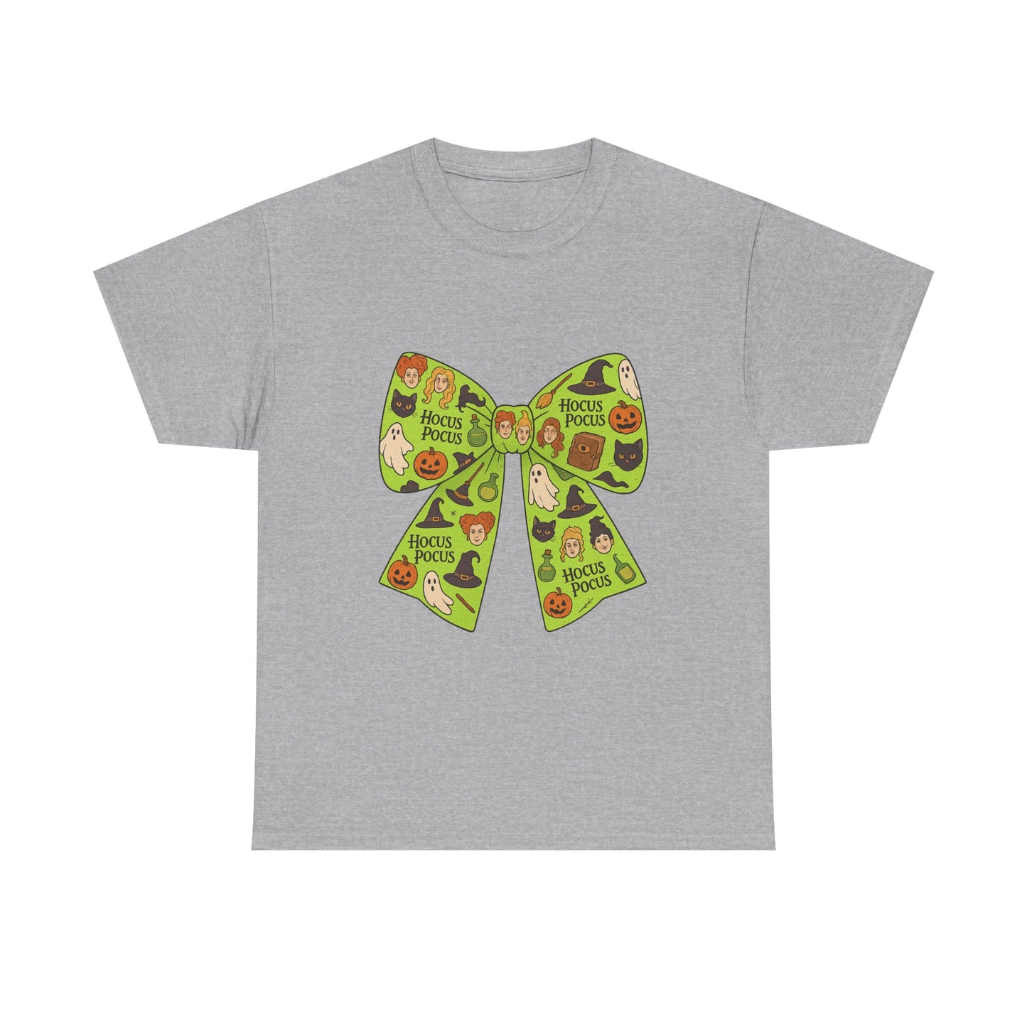 Halloween Graphic Tee, Spooky Season Unisex Shirt, Hocus Pocus Bow Tee, Autumn Style Shirt, Trick or Treat Apparel