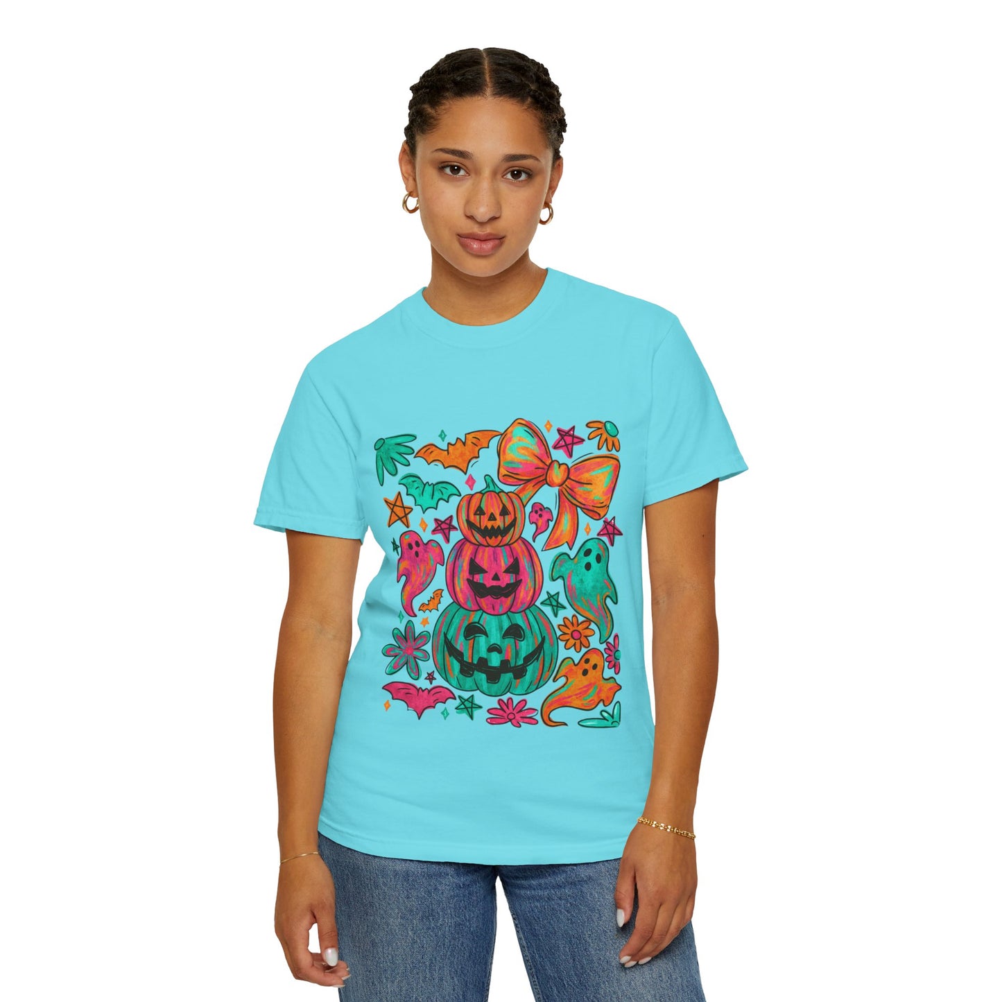 Whimsical Halloween T-Shirt, Perfect for Fall Celebrations, Ghosts & Pumpkins Design, Unisex Tee, Festive Apparel, Halloween Costume