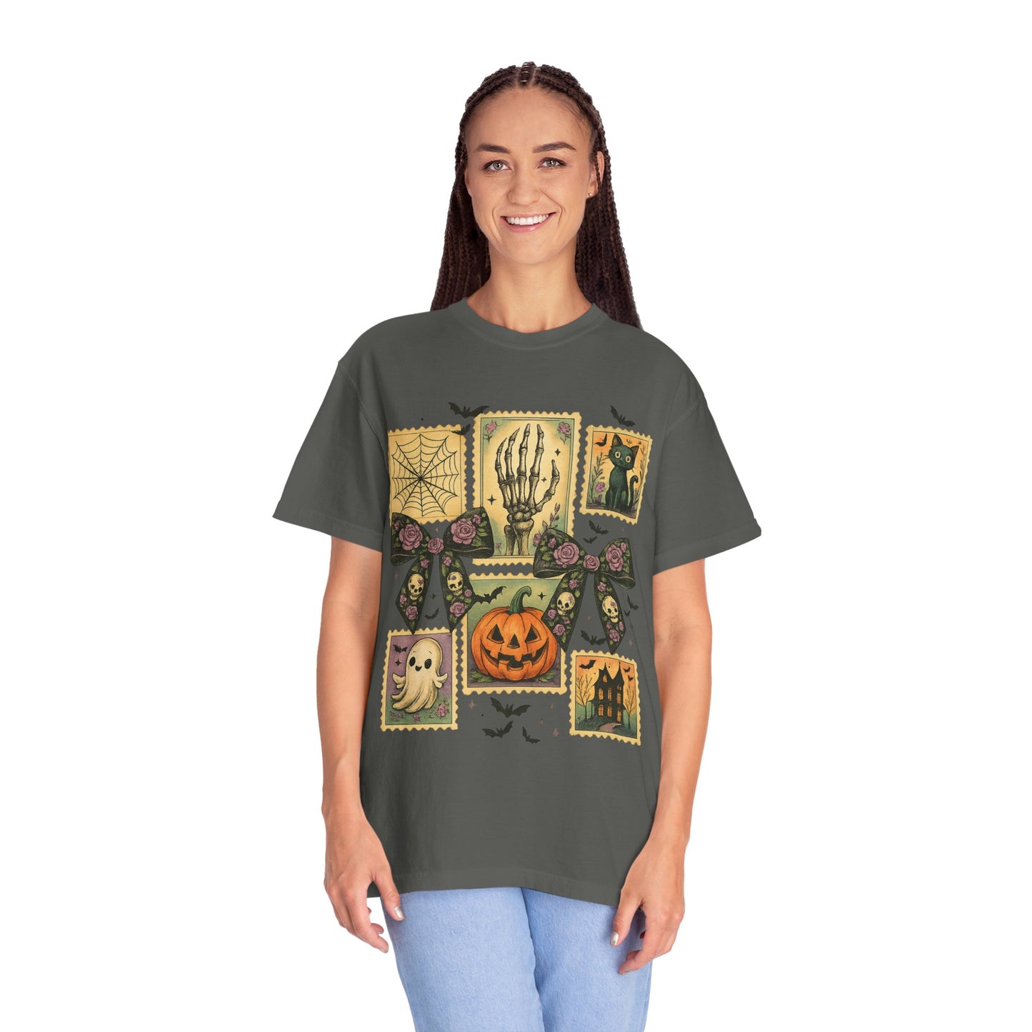 Halloween-Themed Unisex T-Shirt - Spooky Vibes for Fall Celebrations, Ghost Lovers Gift, Costume Party Essential, Cozy Autumn Tee
