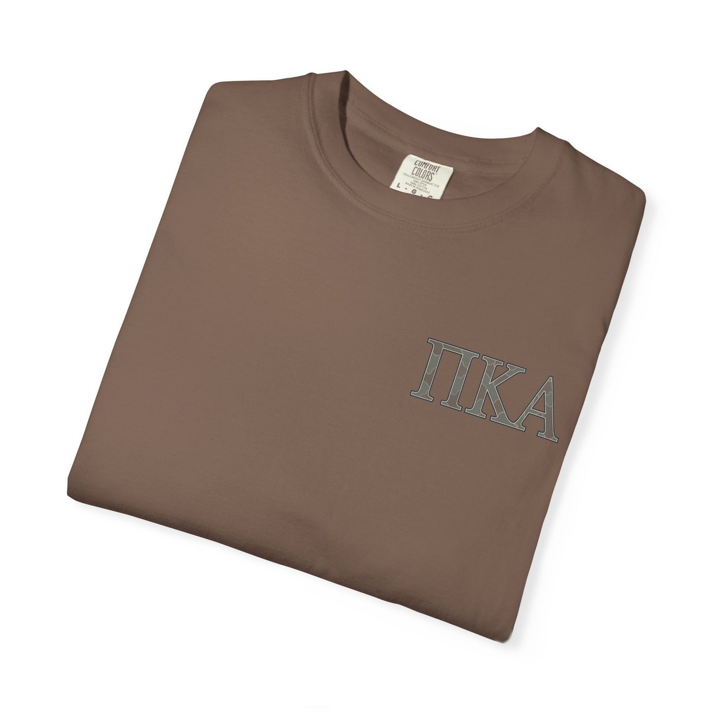PiKappaAlpha Camouflage T-Shirt | Unisex Garment-Dyed Tee | Casual Wear, Greek Life Apparel, College Gifts, Brotherhood Shirt, Event [...]