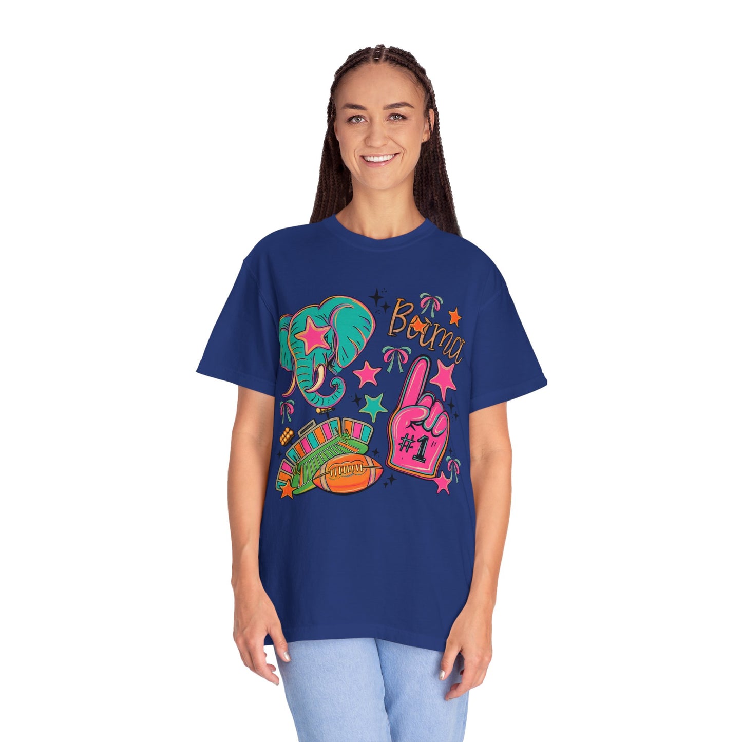 Preppy Neon Elephant Fan T-Shirt