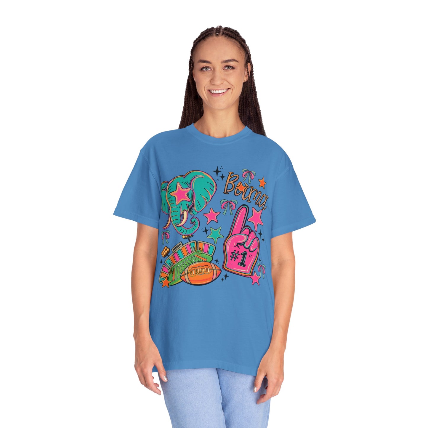 Preppy Neon Elephant Fan T-Shirt