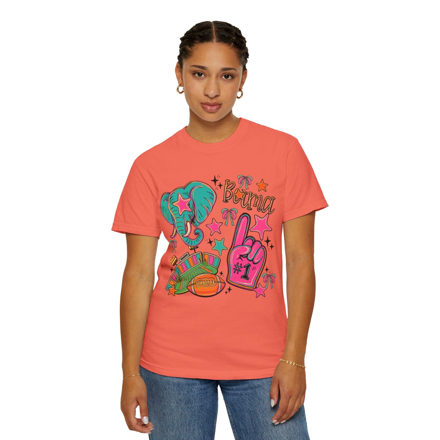 Preppy Neon Elephant Fan T-Shirt
