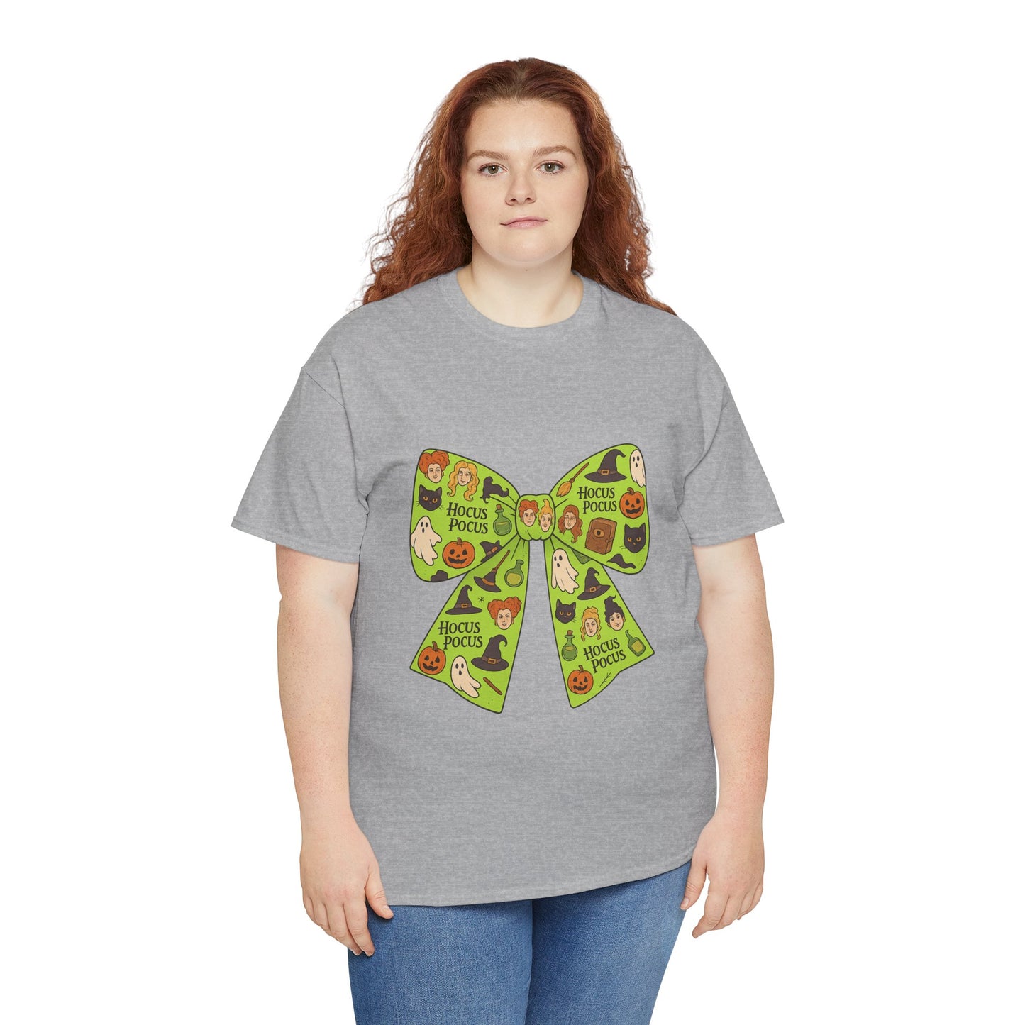 Halloween Graphic Tee, Spooky Season Unisex Shirt, Hocus Pocus Bow Tee, Autumn Style Shirt, Trick or Treat Apparel