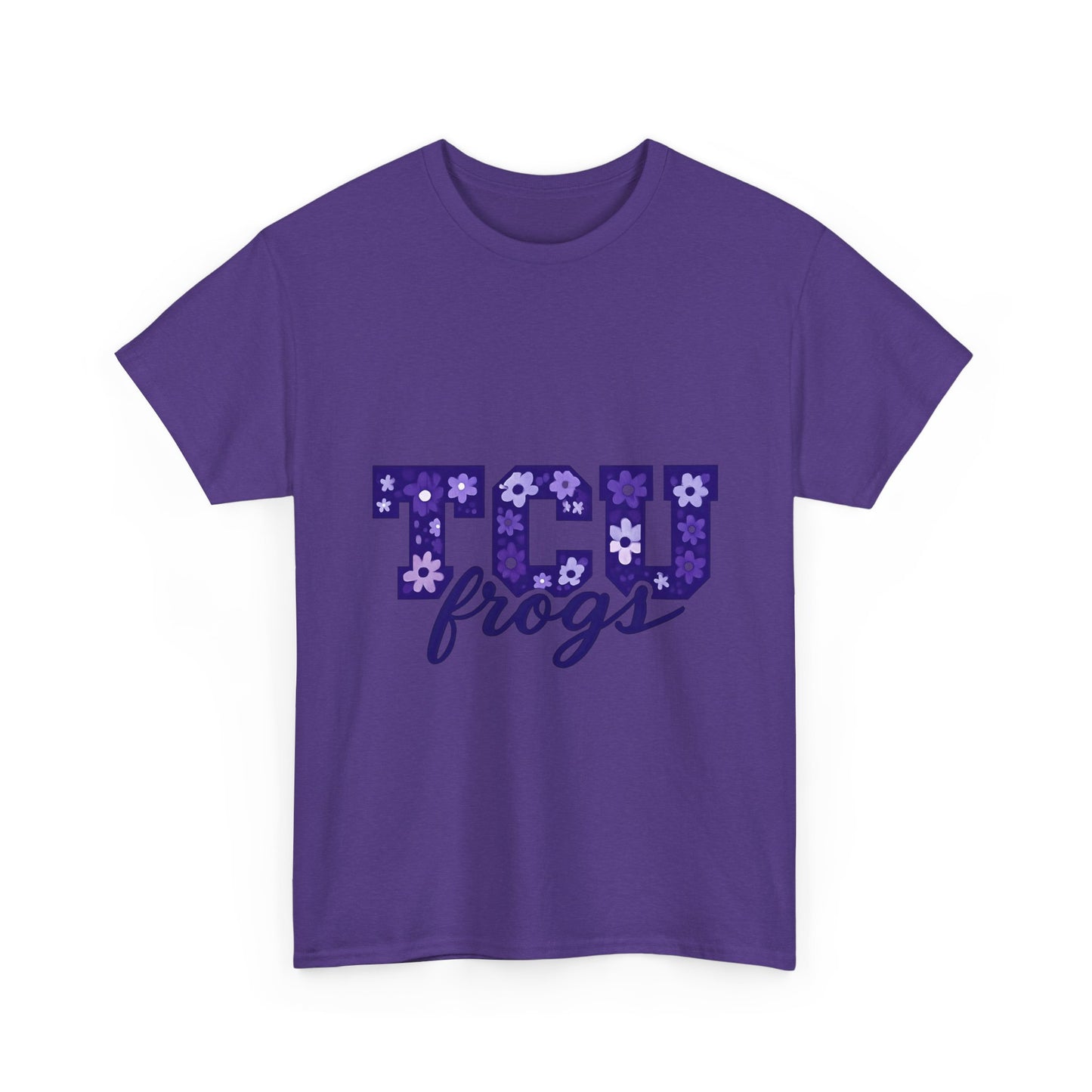 TCU Frogs Unisex Heavy Cotton Tee - College Shirt, Student Apparel, Casual Wear, Graduation Gift, Sports Fan Tee