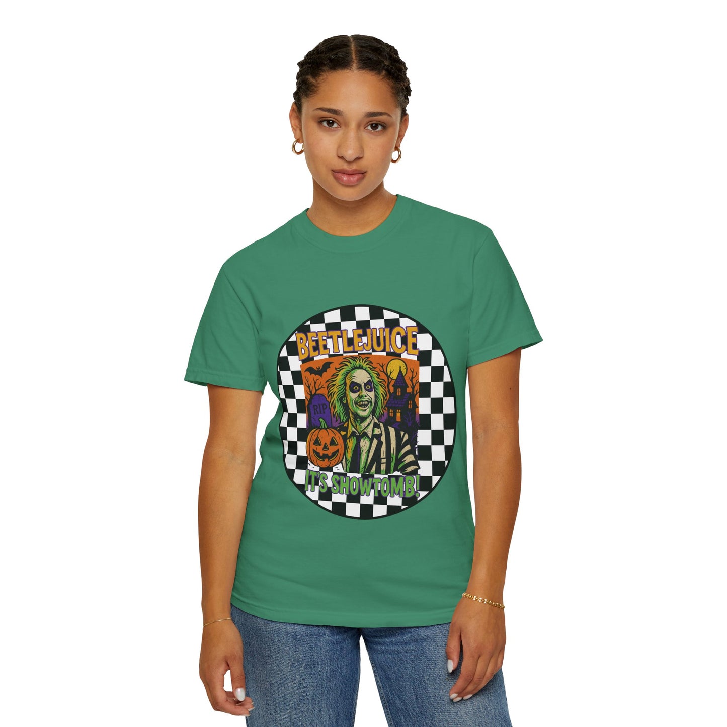 Beetlejuice Unisex T-shirt, Spooky Graphic Tee, Halloween Costume Shirt, Movie Fan Apparel, Eerie Clothing Gift