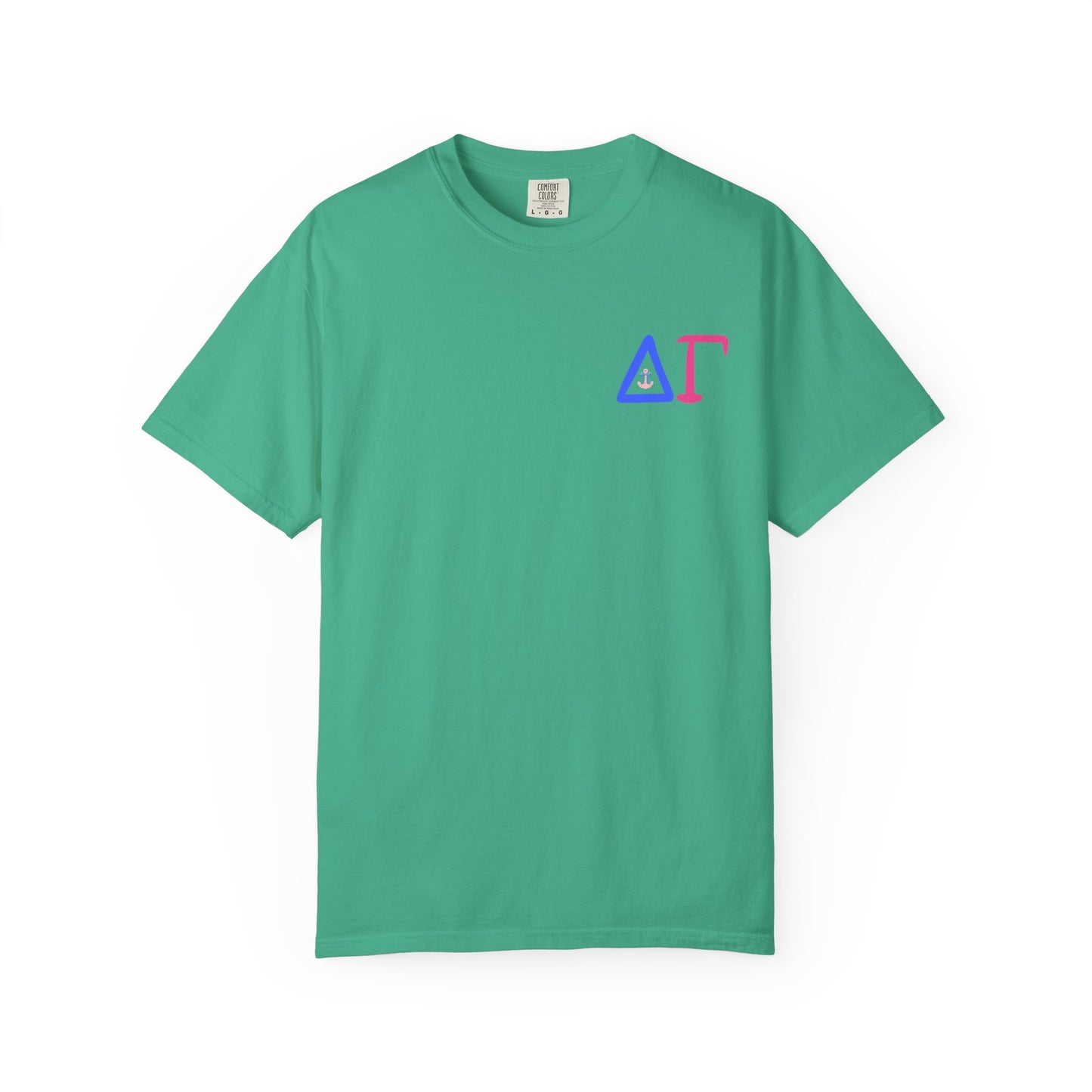 Delta Gamma Unisex Garment-Dyed T-Shirt, Sorority Pride Shirt, Nautical Design Tee, Perfect for Recruitment and Celebrations, Gift Idea