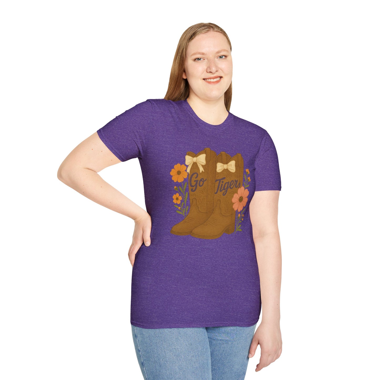 SC Tigers Country Boots Unisex T-Shirt | Cute Southern Style Tee, Go Tiger Shirt, Perfect for Game Day, Clemson Game Day, Graduation Gift, College Student Gift