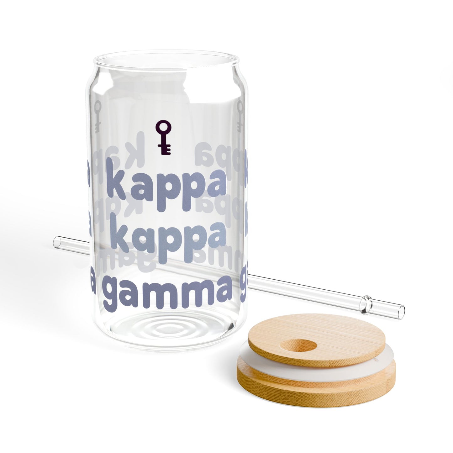 KKG Sipper Glass, Sisterhood Gift, 16oz, Bid Day Gift, Greek Life, Sorority Style