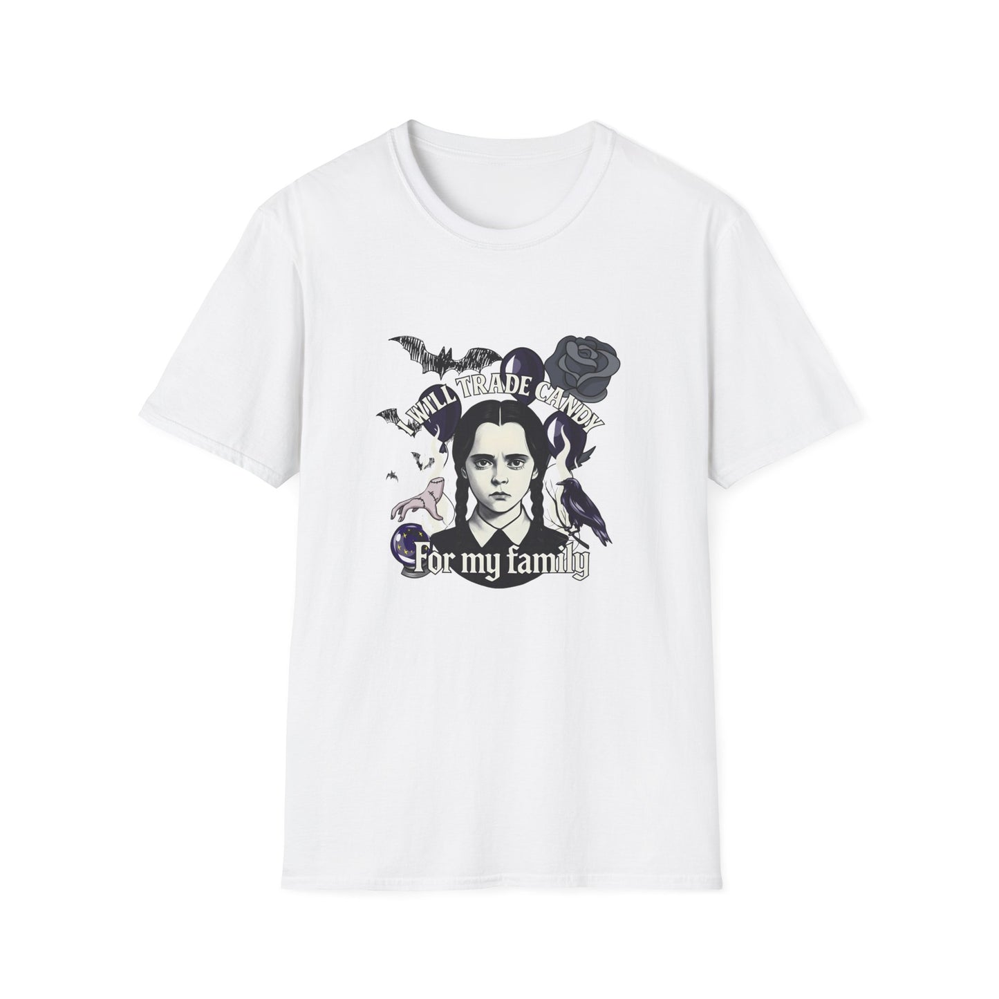 Gothic Family Tribute Unisex Tee - Halloween Dark Aesthetic Apparel