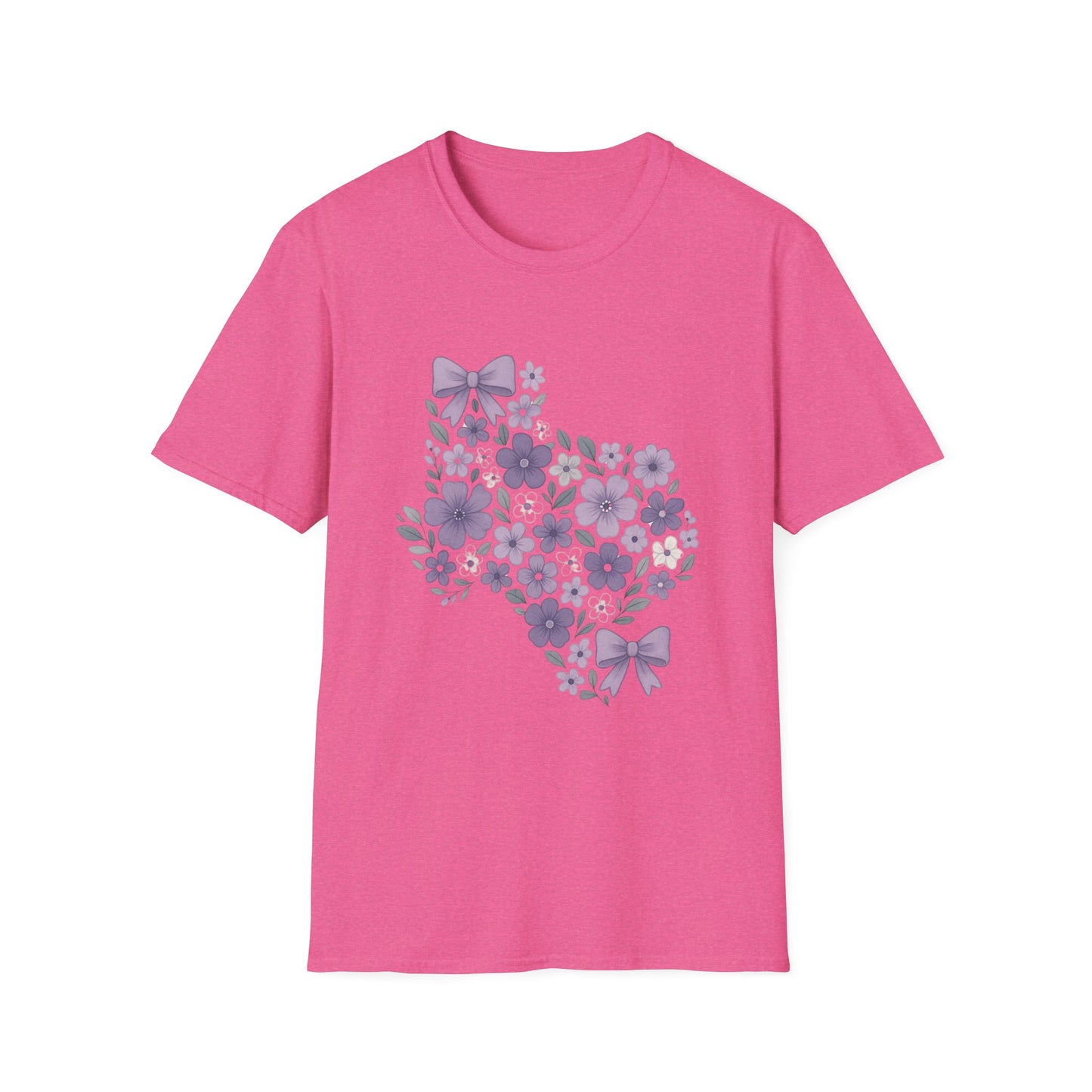 Texas Floral T-Shirt, Casual Summer Top, Gift for Her, Boho Style Tee, Spring Fashion, State Pride Shirt, Soft and Comfy Wear