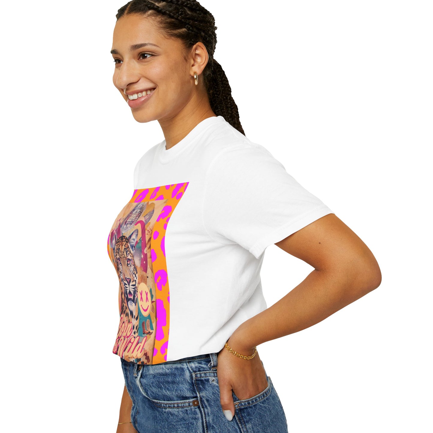 Bold Graphic T-Shirt: Born to Be Wild, Unisex Cotton Tee, Animal Lover Gift, Wild Spirit Apparel, Trendy Casual Wear, Unique Artist Design
