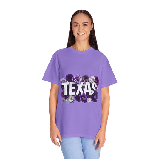 Texas Floral T-Shirt, Unisex Aesthetic Tee, Summer Outfit, Gift for Texan, Casual Style Shirt, Travel Souvenir Shirt