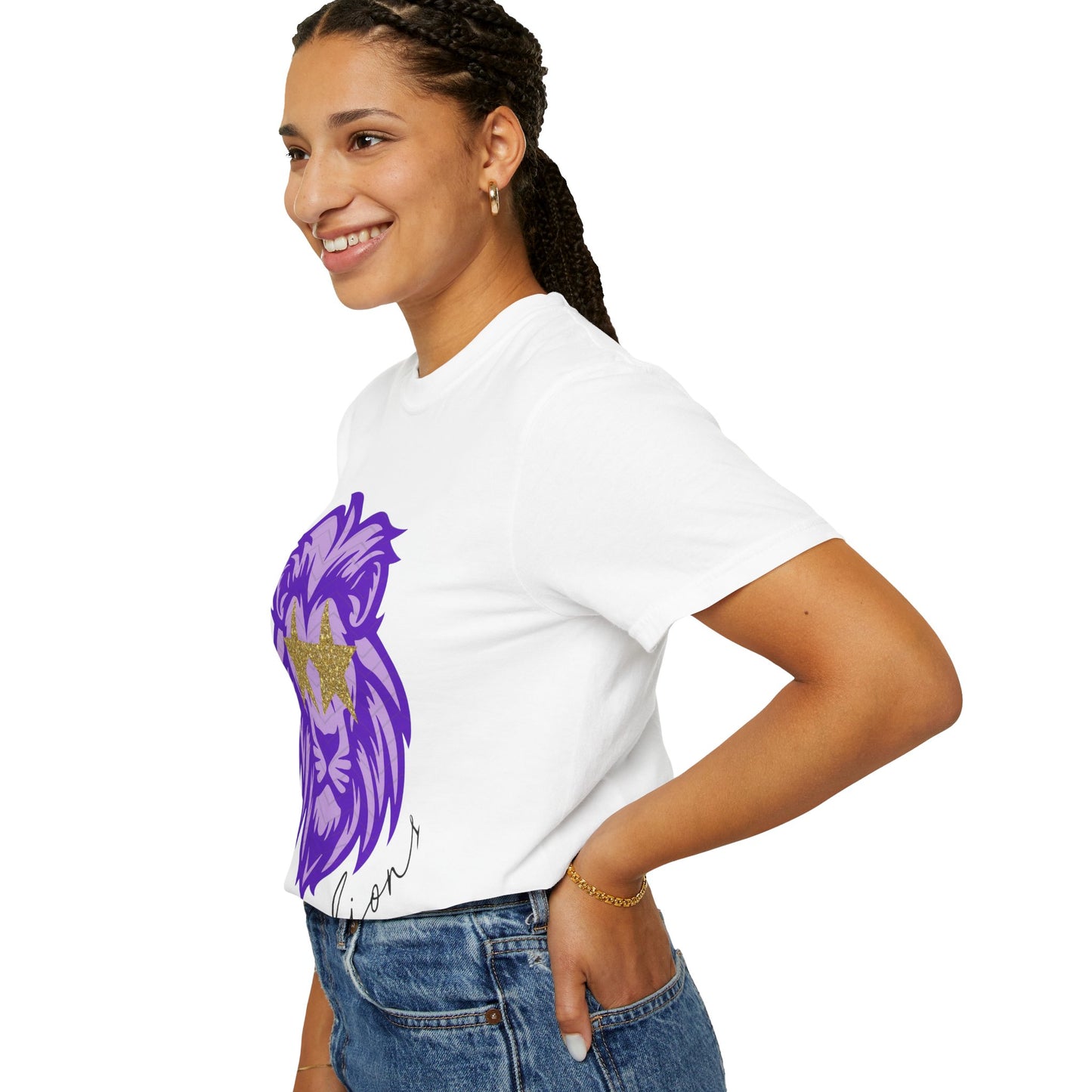 Purple Lion Graphic T-Shirt
