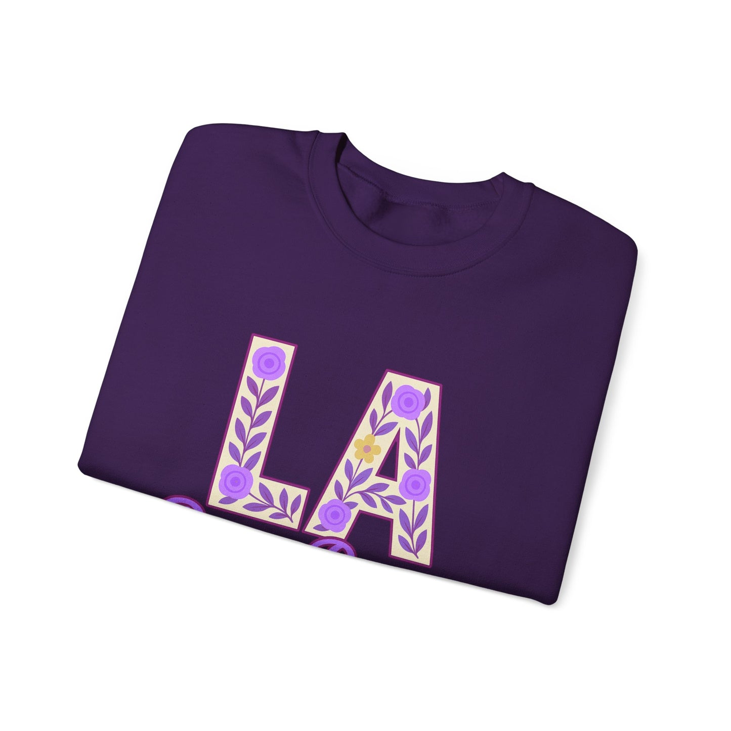 LA Baton Rouge Floral Sweatshirt, Cozy Crewneck for Fall, Gift for Friends, Casual Outing, Southern Style Apparel