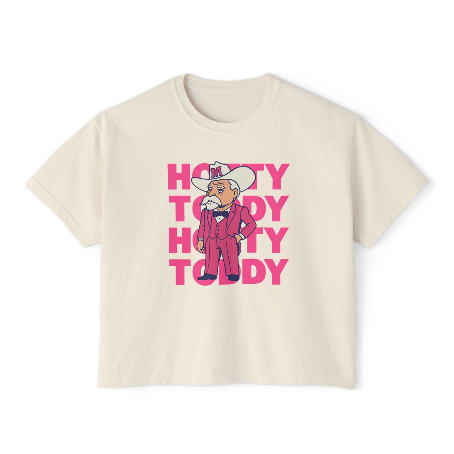 Pink Hotty Toddy Boxy Tee | Fun Humor Graphic Shirt