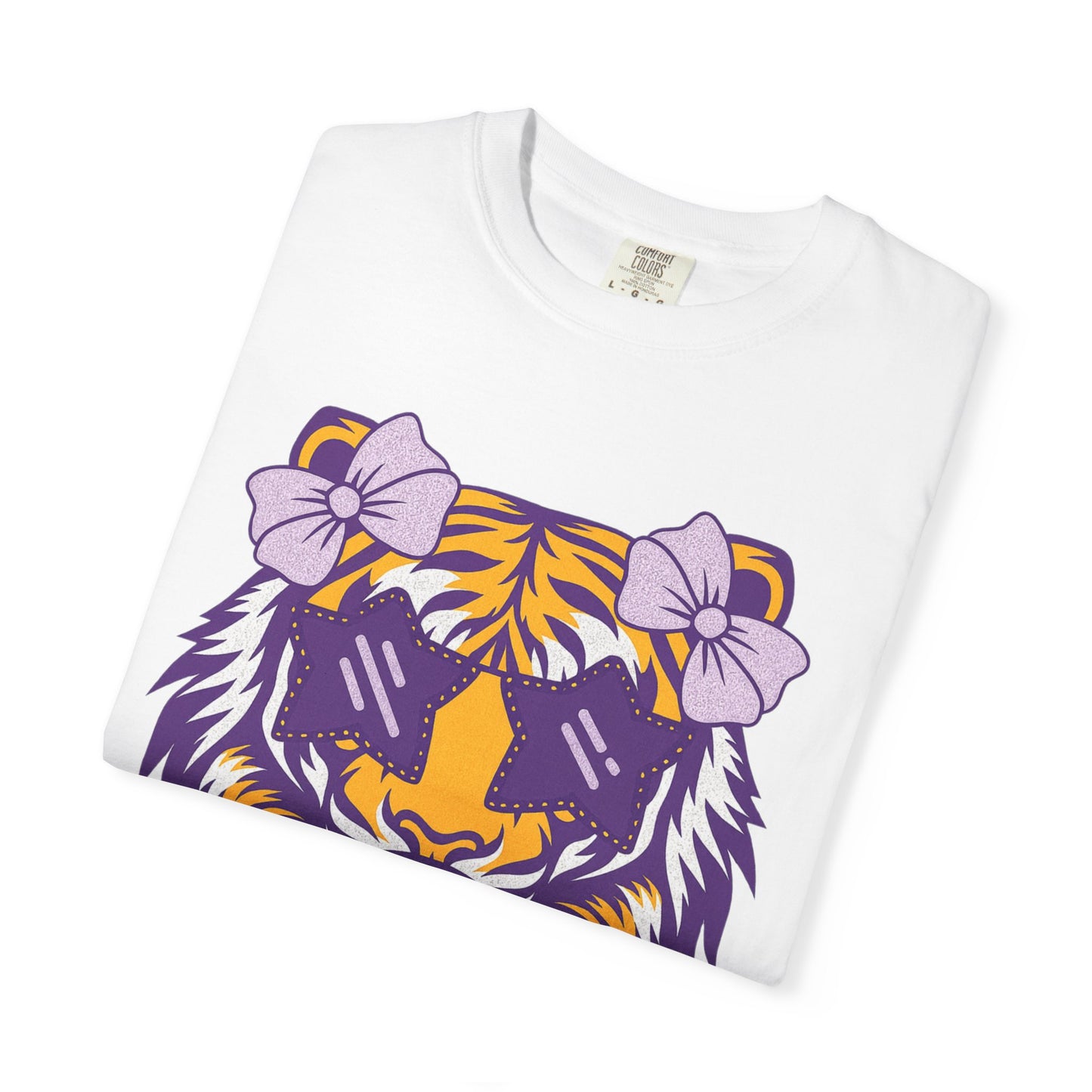 Ragin Cajun Bow Bubble Tiger T-Shirt - Casual Wear and Gift for Animal Lovers