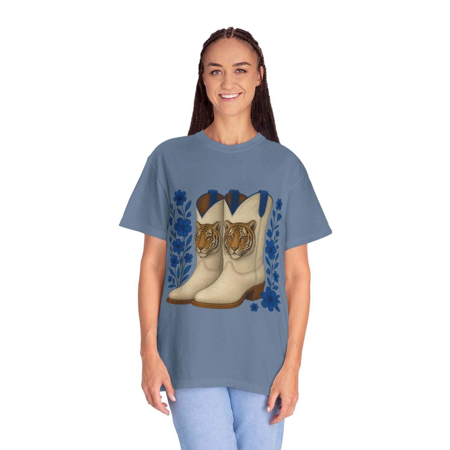 Graphic T-Shirt - Cowboy Boots & Tigress, Unisex Tee, Vintage Country Style-Memphis Tiger Fan