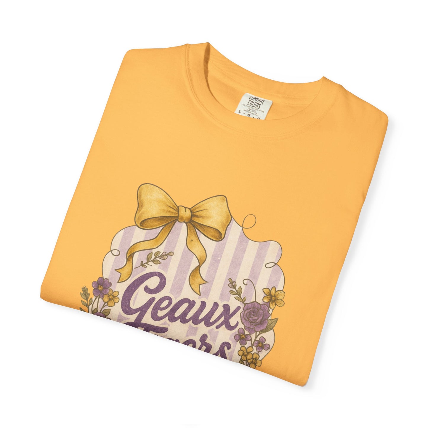 Geaux Tigers Floral T-Shirt, Unisex Casual Tee, Game Day Apparel, Spring Outfit, LSU Fan Gear