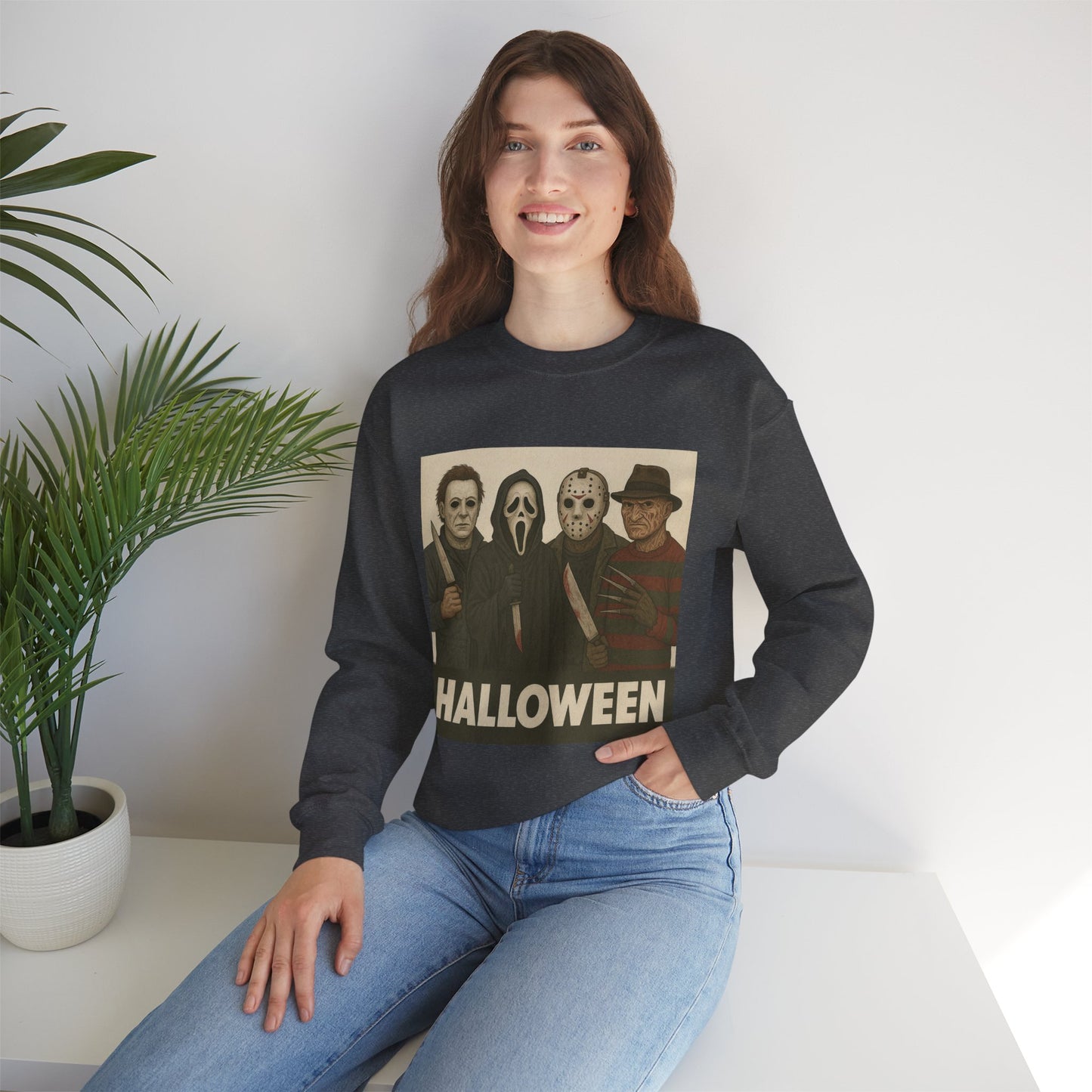 Spooky Movie Crewneck Sweatshirt - Halloween Horror Apparel