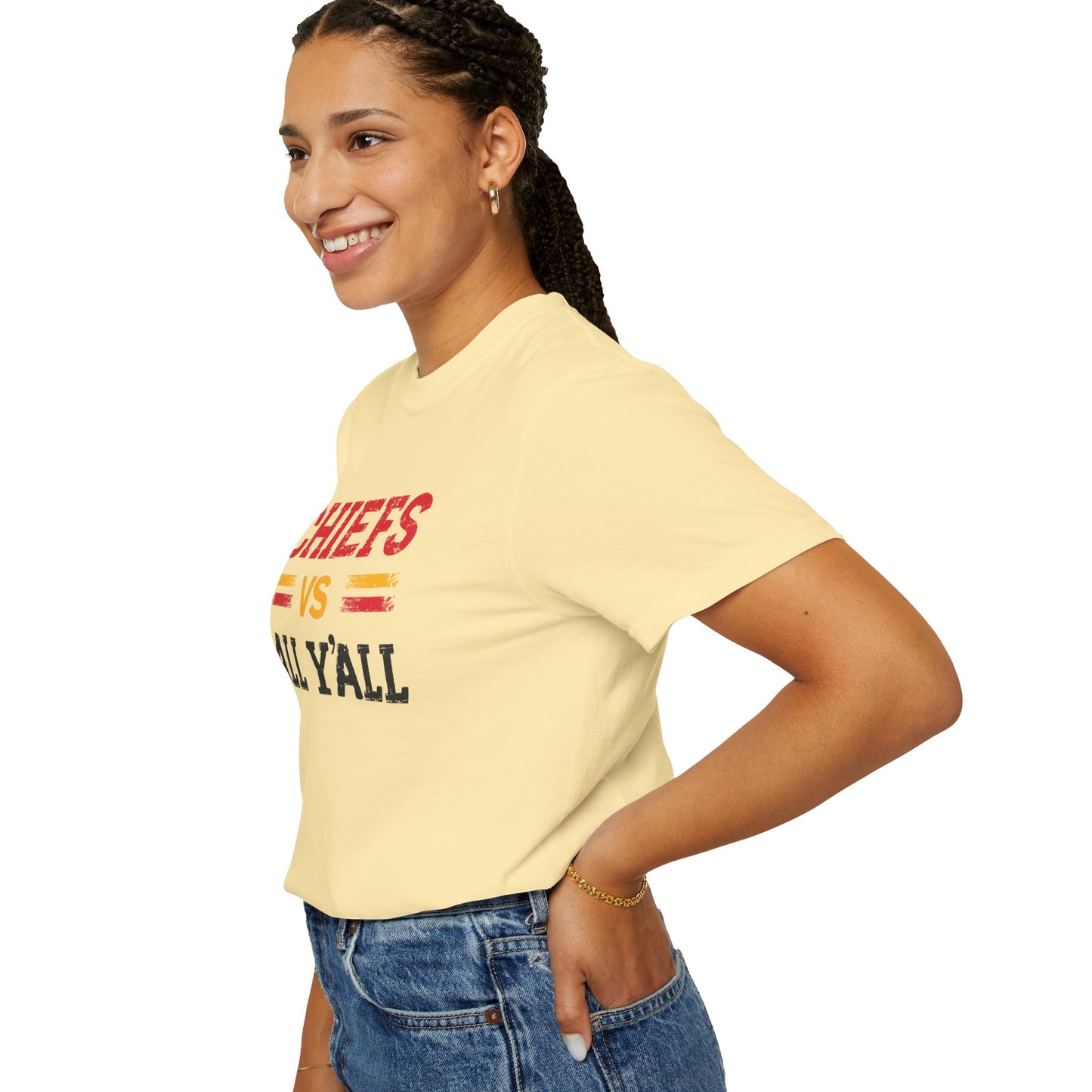 Game Day Humor T-Shirt, Chiefs vs All Y’all Tee, Sports Fan Gift, Unisex Shirt, Tailgate Party Apparel, Football Celebration Shirt