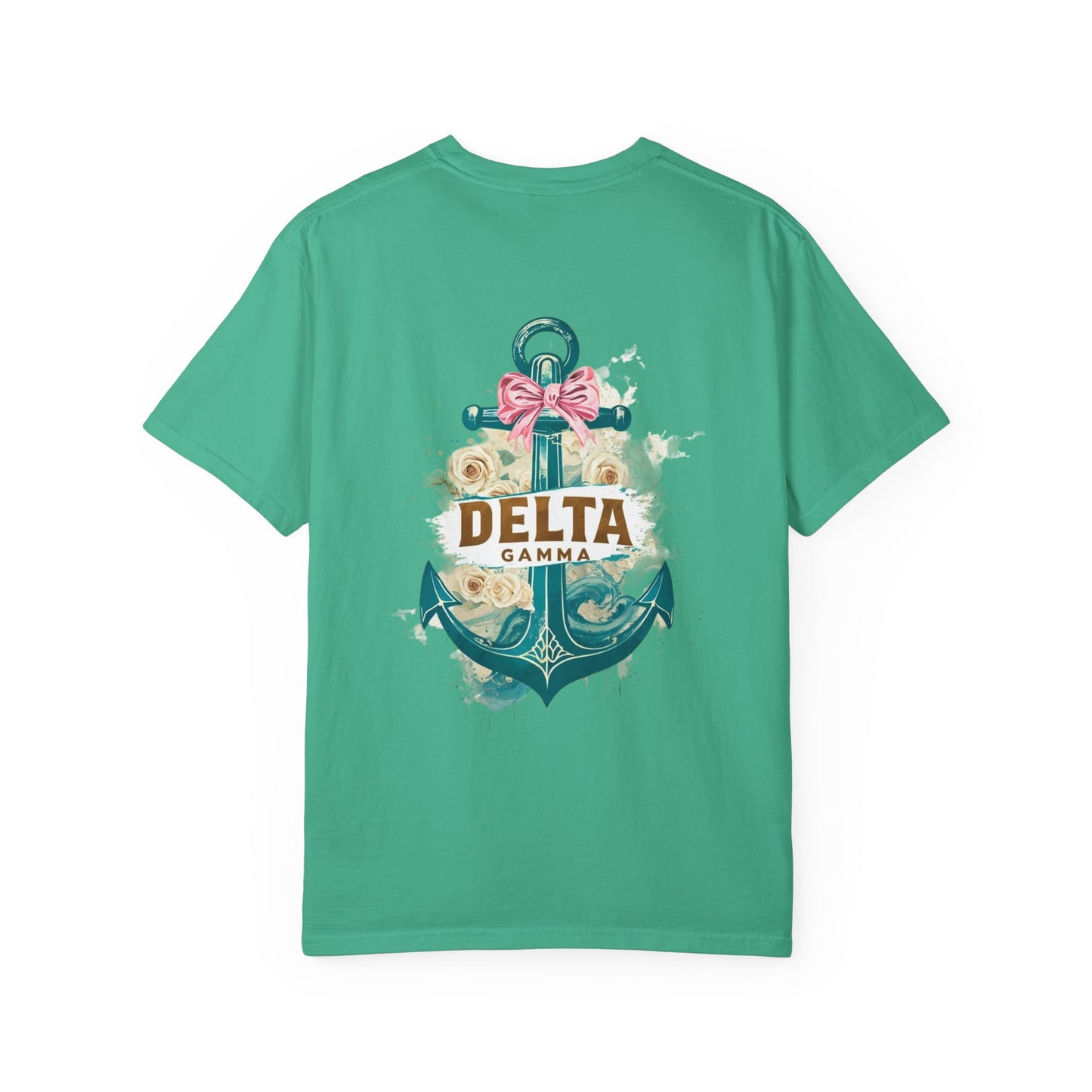 Delta Gamma Unisex Garment-Dyed T-Shirt, Sorority Pride Shirt, Nautical Design Tee, Perfect for Recruitment and Celebrations, Gift Idea