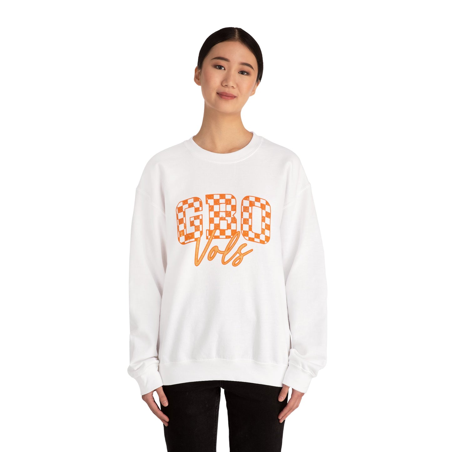 Cozy Chequered Graphic Sweatshirt for GBO Fans, Perfect for Game Days, Casual Outings, and Holidays