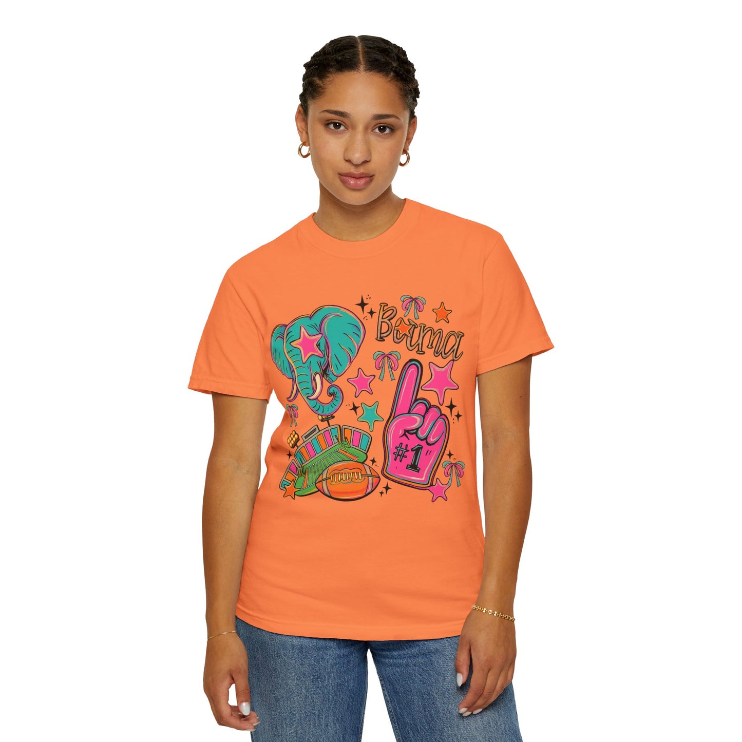 Preppy Neon Elephant Fan T-Shirt