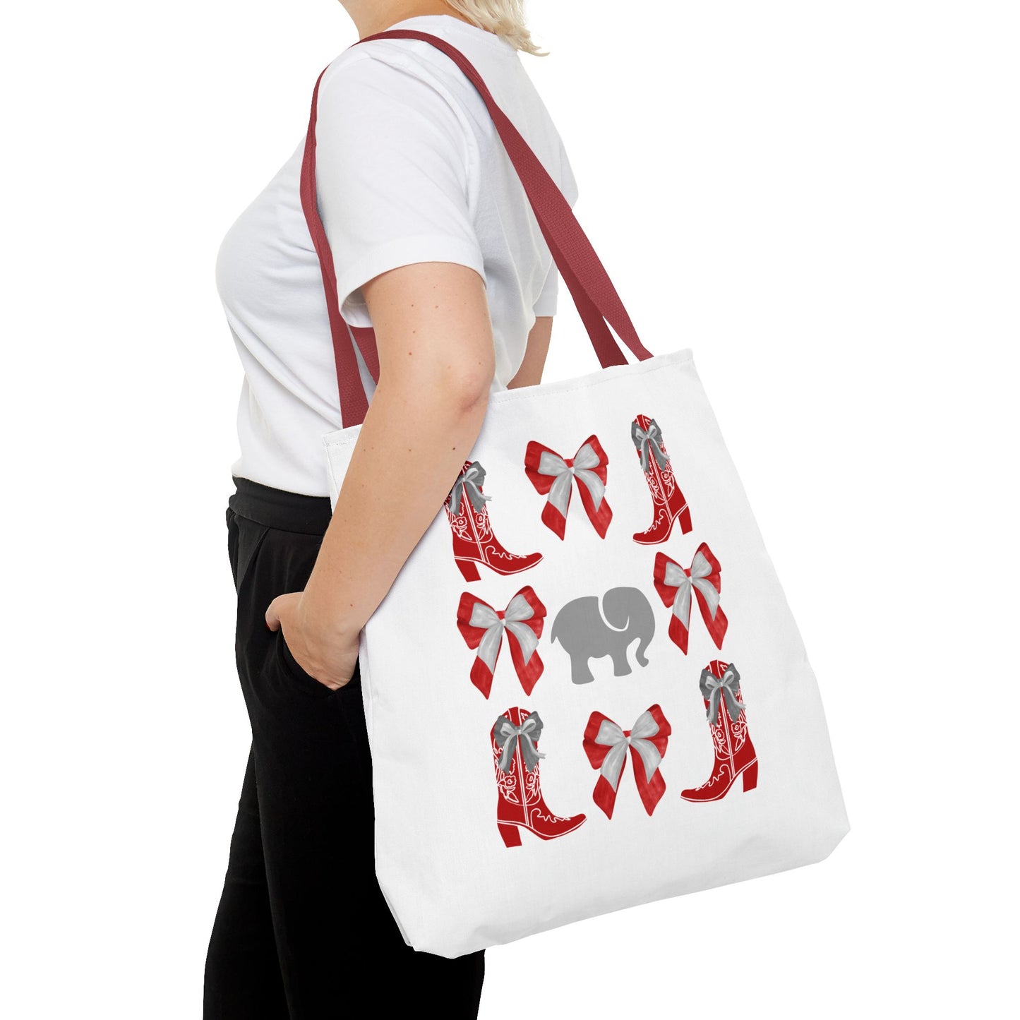 bama game day tote bag, tuscaloosa alabama gift, graduation gift, UA alumni, roll tide, rtr gift, bama fan gift, crimson tide gift, college student gift