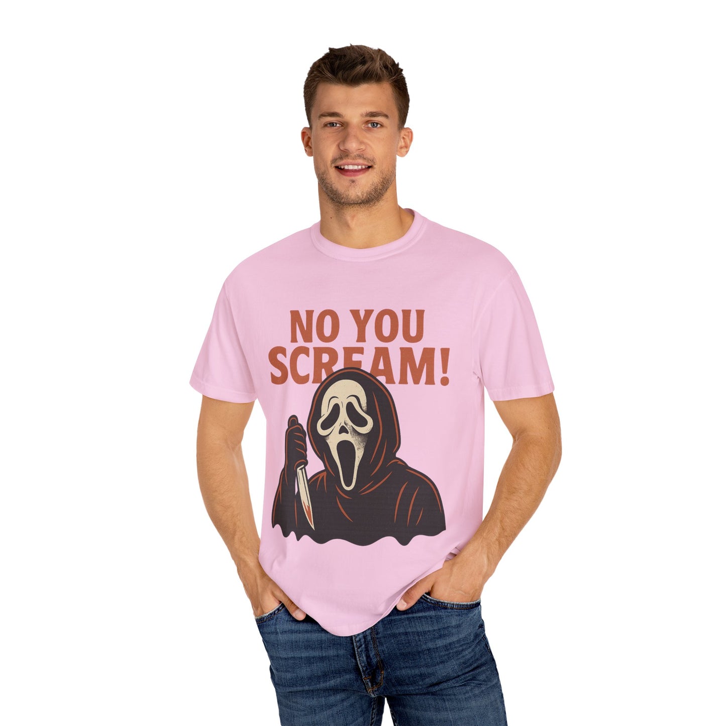 Unisex Horror-Themed T-shirt | Fun Scream Design for Halloween, Costume Parties, Movie Nights, Gift for Horror Fans