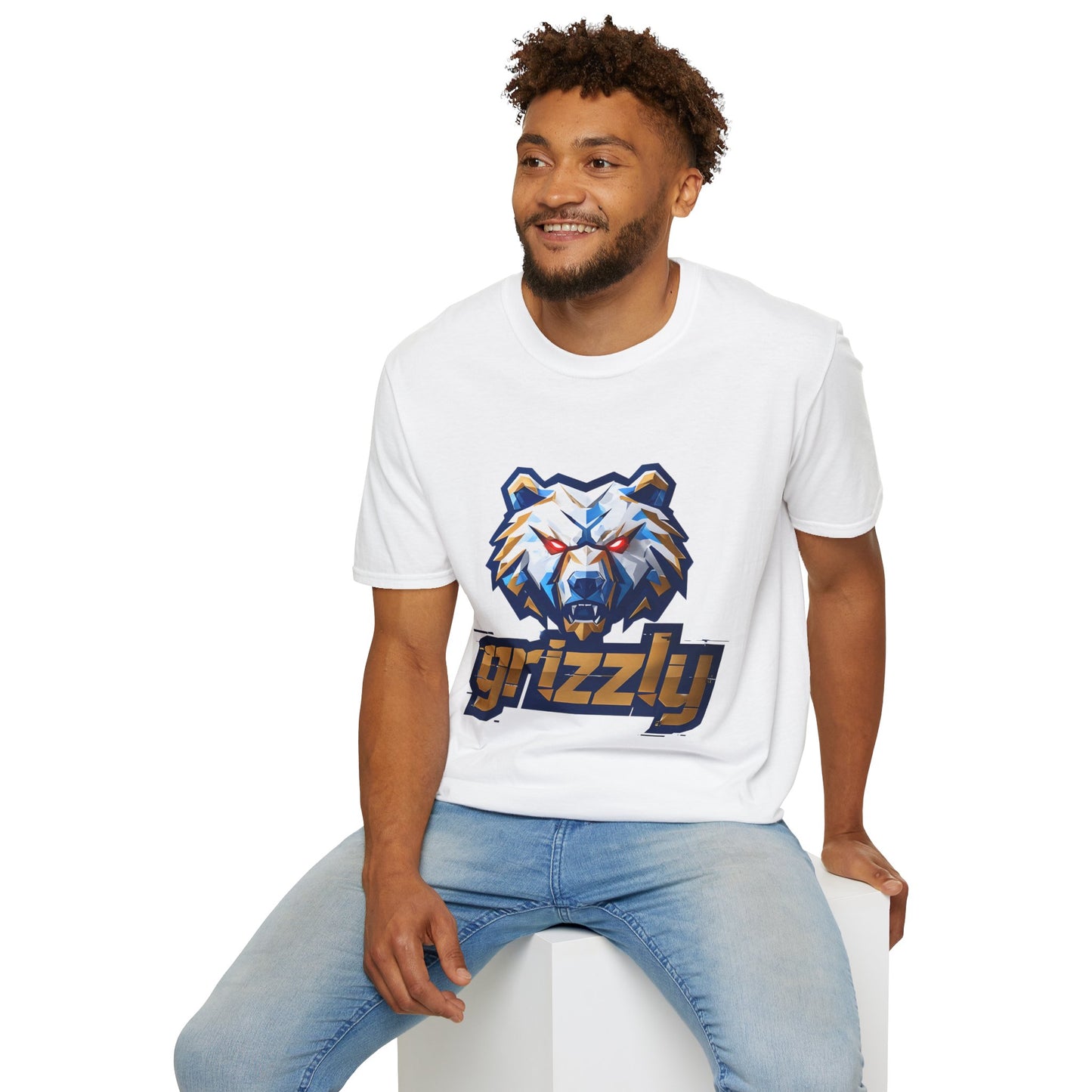 Grizzly Memphis Bear Graphic Tee, Unisex Softstyle T-Shirt, Memphis Basketball Fan, Memphis Grizz, 901, Go Grizz