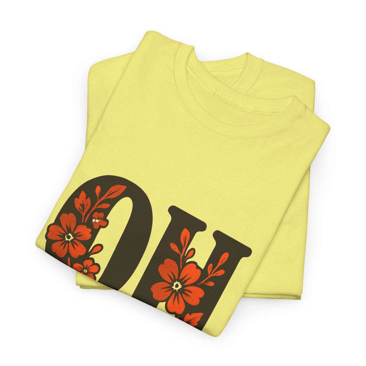 OH Go Browns Floral Unisex Tee, Fan Apparel, Game Day Shirt, Casual Wear, Gift for Sports Lovers