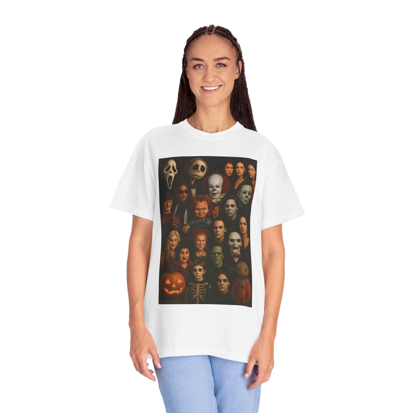 Spooky Halloween T-Shirt | Unisex Garment-Dyed Tee Featuring Iconic Horror Movie Characters, Perfect for Halloween Parties, Horror [...]
