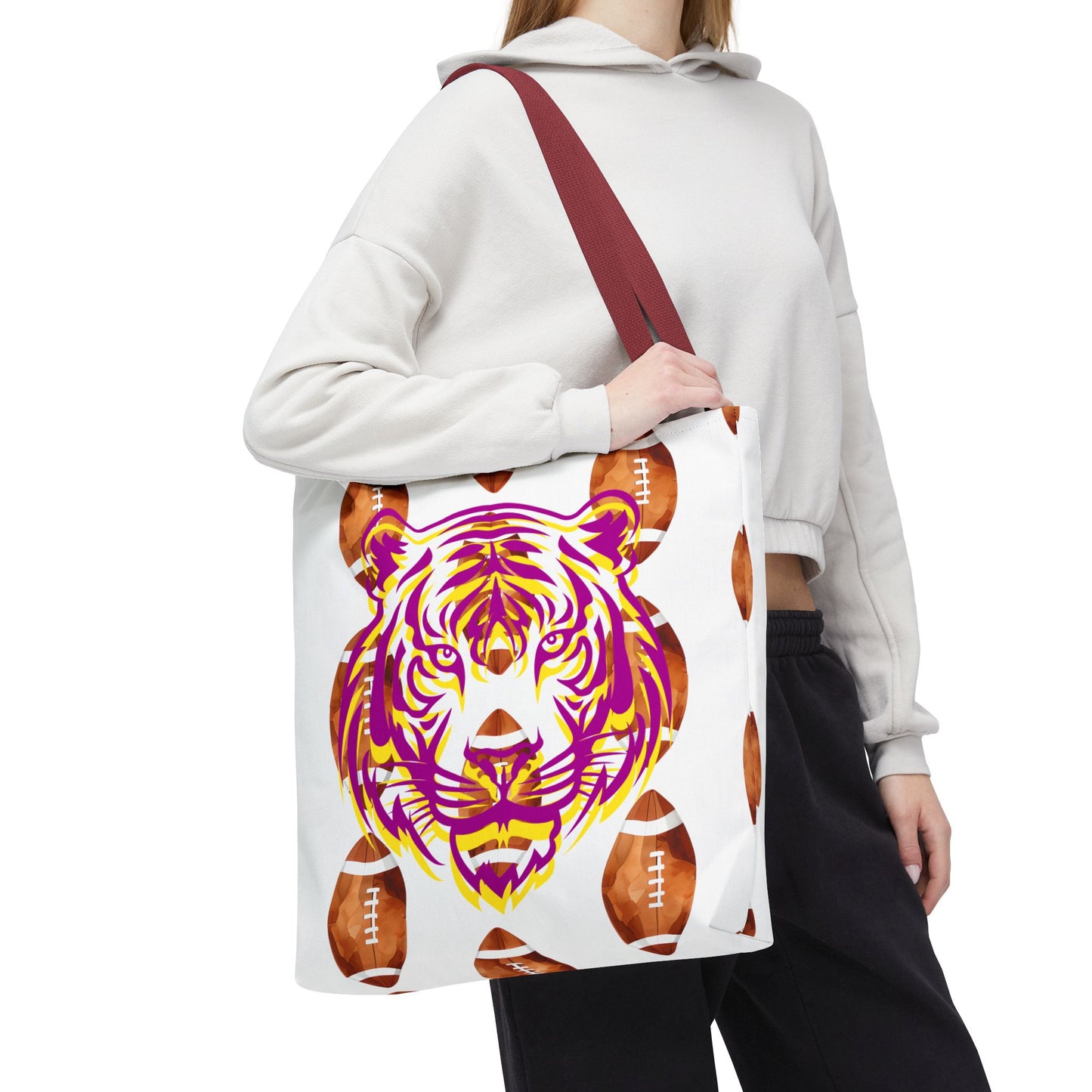Vibrant Tiger Print Tote Bag - LSU Fans Gift