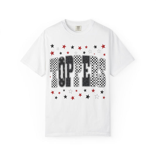 Topper Star and Checker Pattern Graphic Tee