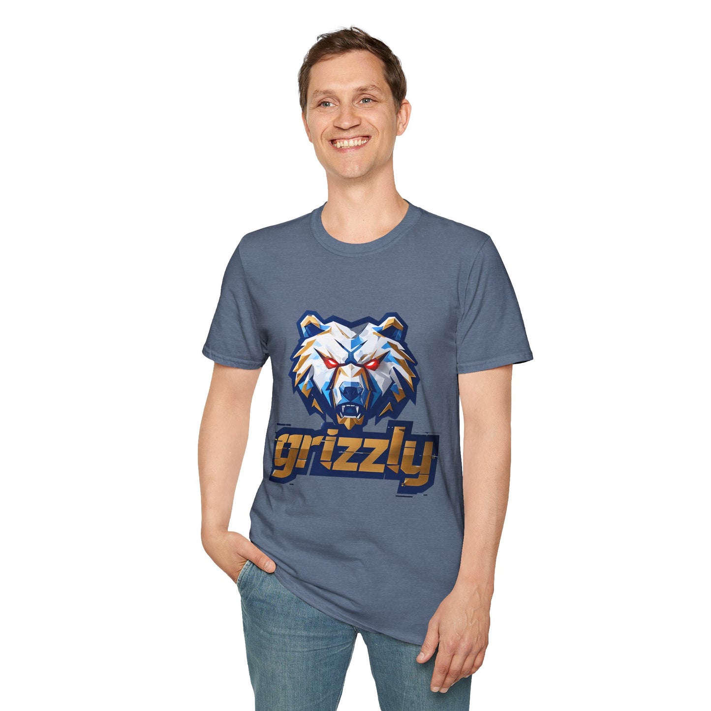Grizzly Memphis Bear Graphic Tee, Unisex Softstyle T-Shirt, Memphis Basketball Fan, Memphis Grizz, 901, Go Grizz