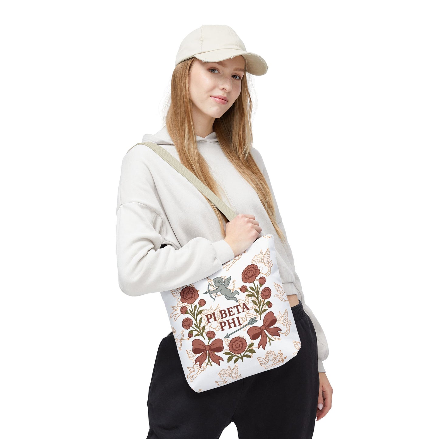 Floral Pi Phi Sorority Tote Bag