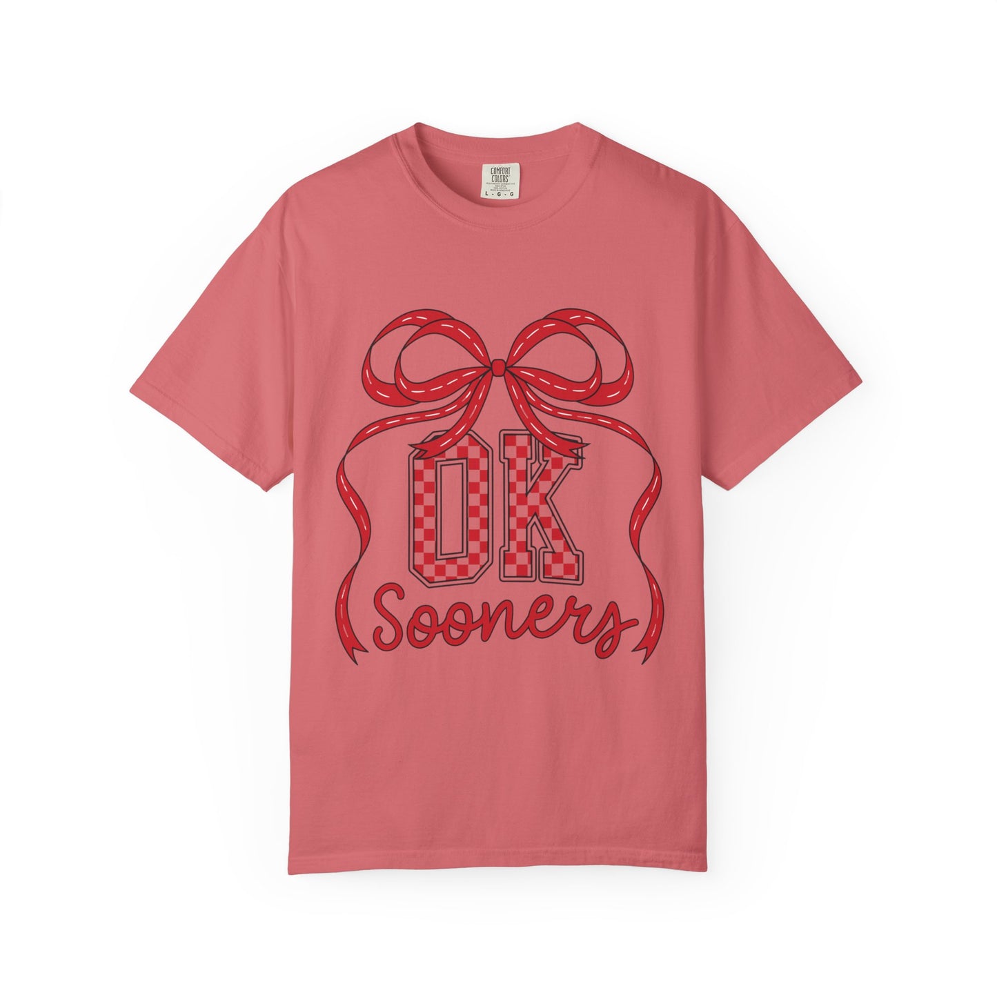 SOON Checkered Cheerful Bow Graphic T-shirt