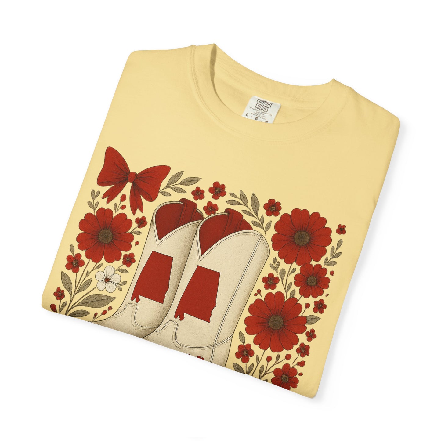Vintage Cowboy Boots Floral Unisex T-shirt - Alabama Fan, Bama Game Day