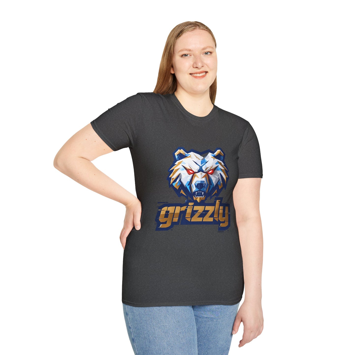 Grizzly Memphis Bear Graphic Tee, Unisex Softstyle T-Shirt, Memphis Basketball Fan, Memphis Grizz, 901, Go Grizz