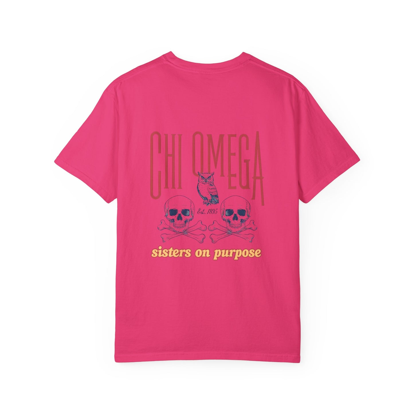 Chi Omega Sister T-Shirt, Sorority Apparel, College Tee, Garment-Dyed Shirt, Greek Life Merchandise, Casual Wear