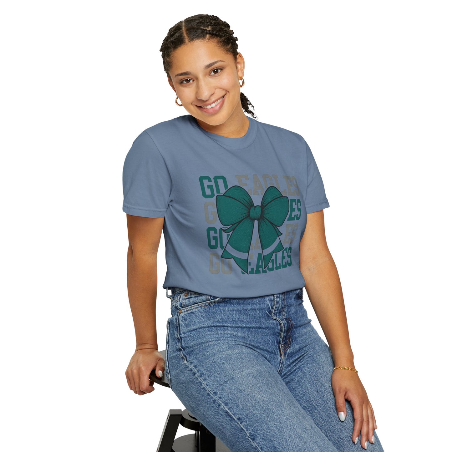 Cheerful Eagles T-Shirt, Unisex Sports Tee, Game Day Shirt, Football Fan Apparel, Gift for Sports Lovers