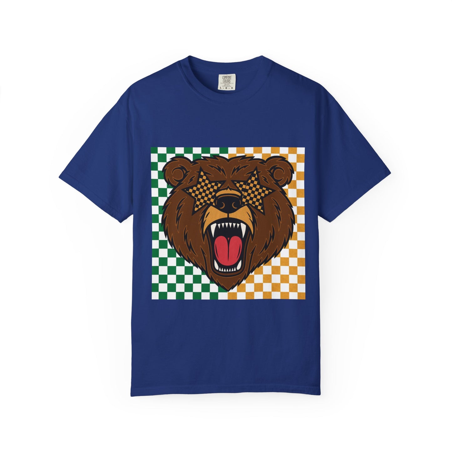 Checkered BU Bear Unisex T-shirt