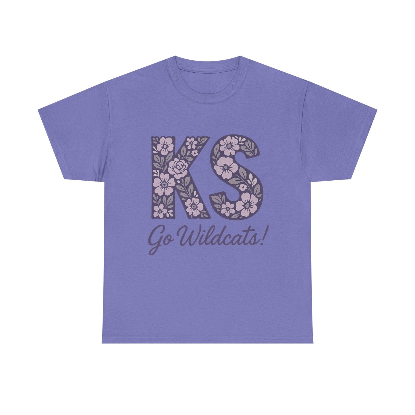 KS Floral Team Spirit Tee: Celebrate Kansas State Wildcats in Style, Perfect for Sports Events, Gifts, & Casual Wear